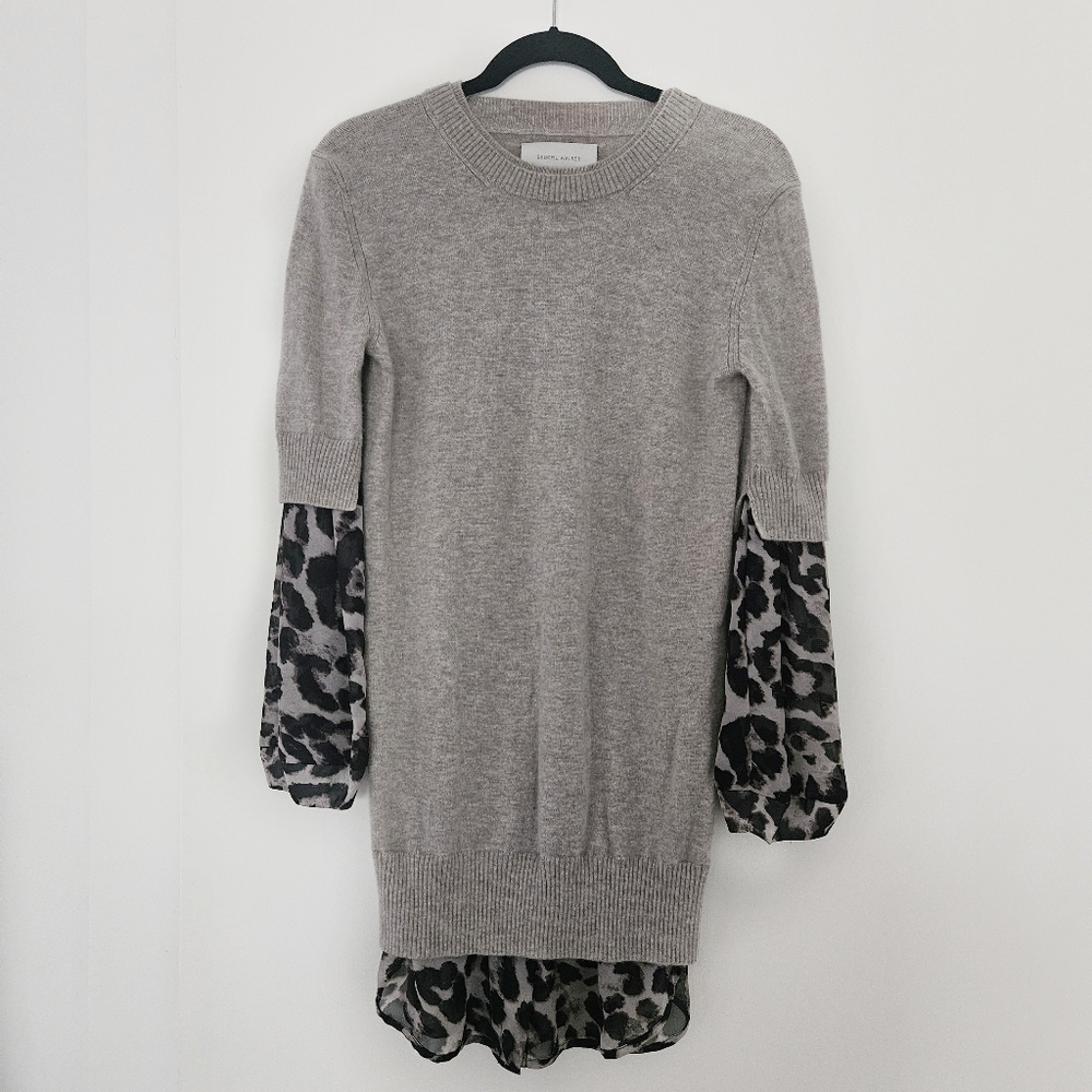 Brochu Walker Cream V-Neck Sweater Soft Knit Oversized